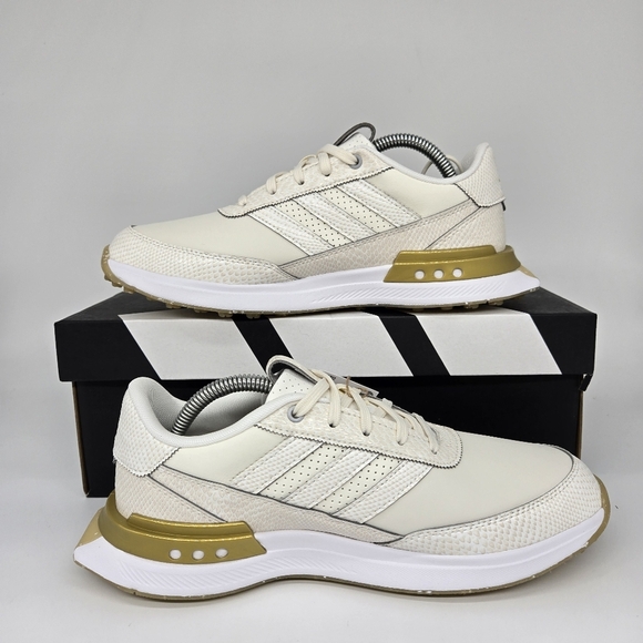 New adidas S2G 24 Leather Spikeless Golf Off White Gold Women's Shoes Size 9 - Picture 7 of 8